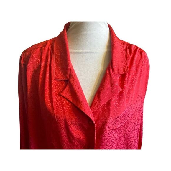 Kelly Harper Red Vintage Long Sleeve Button Down Blouse Size 40 (Medium) - Picture 4 of 11